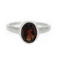 Mozambique Garnet Silver Ring