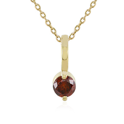 9K I4 Red Diamond Gold Necklace