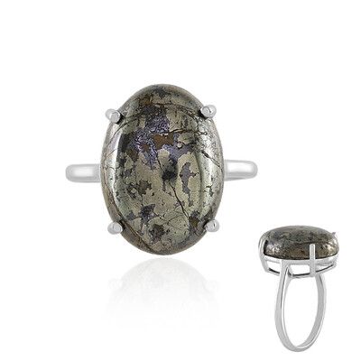Apache Gold Stones Silver Ring
