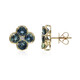 14K Teal Sapphire Gold Earrings (CIRARI)
