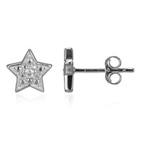 White Topaz Silver Earrings