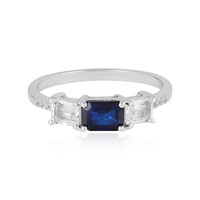 Royal Blue Spinel Silver Ring
