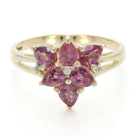 10K Unheated Padparadscha Sapphire Gold Ring
