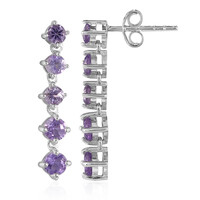 Amethyst Silver Earrings