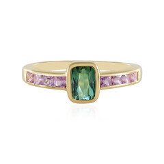 Benedito Green Tourmaline Silver Ring (Adela Silber)