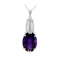 Zambian Amethyst Silver Necklace