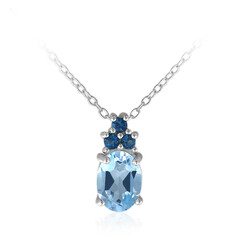 Sky Blue Topaz Silver Necklace