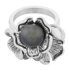 Tahitian Pearl Silver Ring