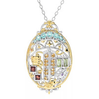Peridot Silver Necklace (Gems en Vogue)