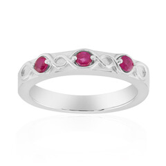 Burmese Ruby Silver Ring (Pallanova)