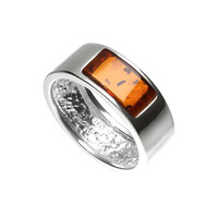 Baltic Amber Silver Ring