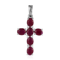 Kenyan Ruby Silver Pendant