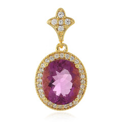 Mexican Pink Fluorite Silver Pendant