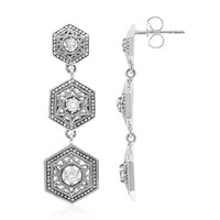 White Topaz Silver Earrings