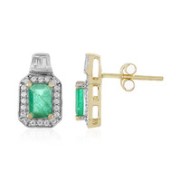 9K Brazilian Emerald Gold Earrings (Adela Gold)