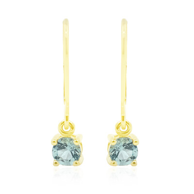 9K Nigerian Paraiba Tourmaline Gold Earrings