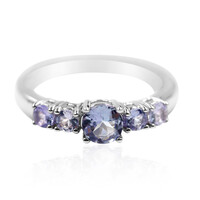 Unheated Tanzanite Silver Ring
