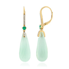 Green Chalcedony Silver Earrings