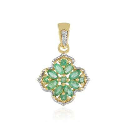 Zambian Emerald Silver Pendant
