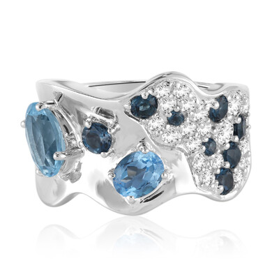 Sky Blue Topaz Silver Ring