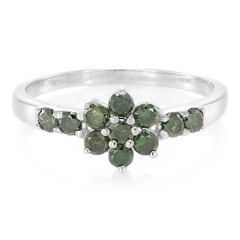Fancy Diamond Silver Ring