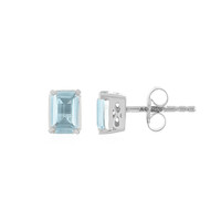 Sky Blue Topaz Silver Earrings