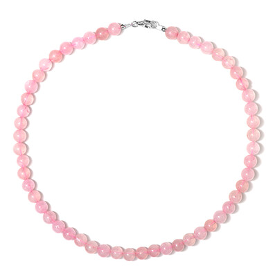 Rose Quartz Silver Necklace