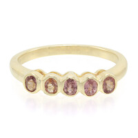 10K Unheated Padparadscha Sapphire Gold Ring