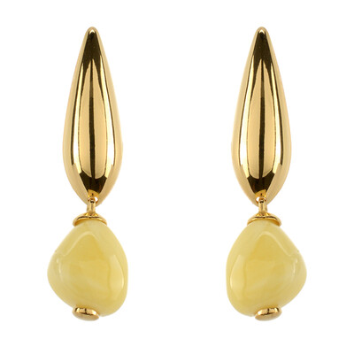 Milky Baltic Amber Silver Earrings (dagen)