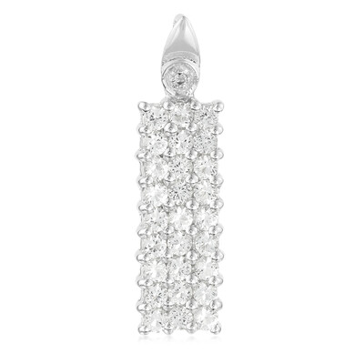 White Topaz Silver Pendant