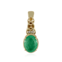9K Ethiopian Emerald Gold Pendant