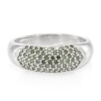 Fancy Diamond Silver Ring