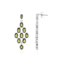 Moldavite Silver Earrings