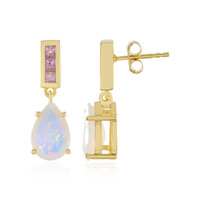 Welo Opal Silver Earrings (Adela Silber)