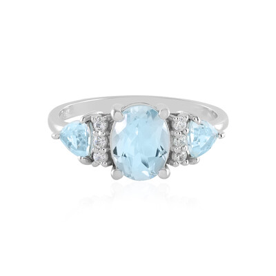 Sky Blue Topaz Silver Ring