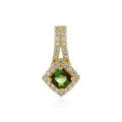 Nigerian Neon Tourmaline Silver Pendant