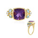 Siberian Amethyst Silver Ring (Adela Silber)