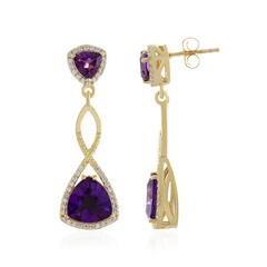 Siberian Amethyst Silver Earrings
