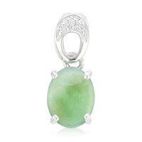 Imperial Chrysoprase Silver Pendant