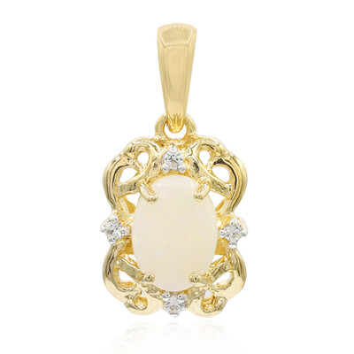 White Opal Silver Pendant
