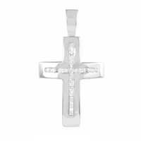 White Sapphire Silver Pendant