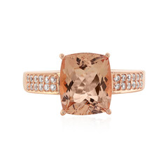 9K Peach Morganite Gold Ring