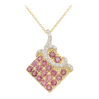 18K Unheated Padparadscha Sapphire Gold Necklace (AMAYANI)