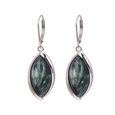 Seraphinite Silver Earrings