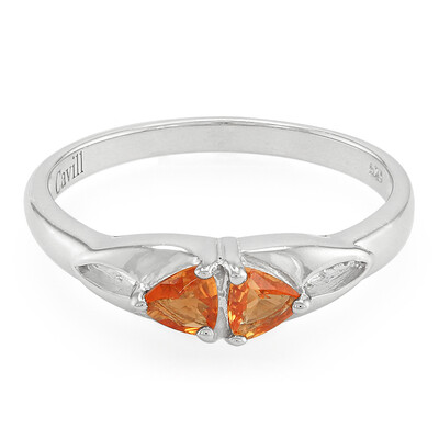 Padparadscha Sapphire Silver Ring