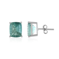Green Fluorite Silver Earrings
