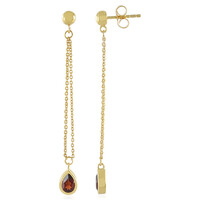 Mozambique Garnet Silver Earrings