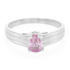 Ceylon Pink Sapphire Silver Ring