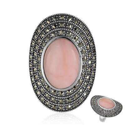 Pink Opal Silver Ring (Annette classic)
