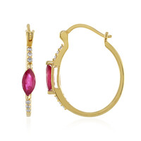 Madagascar Ruby Silver Earrings